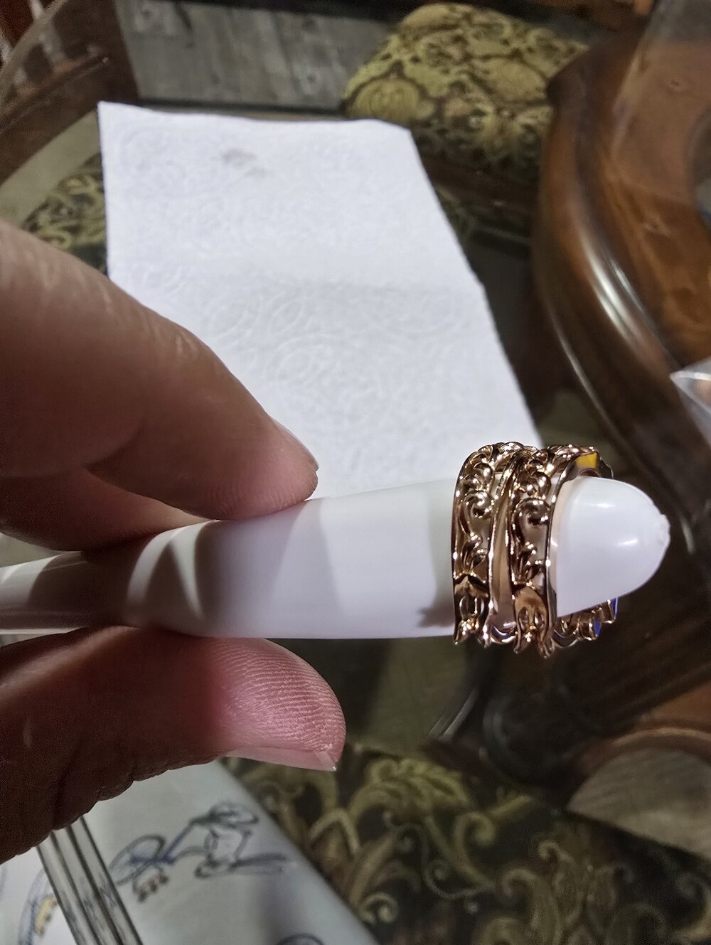 Sterling Silver 925 Rose Gold Tone Hoop Huggie Pave Earrings Ross Simmons - Picture 5 of 6
